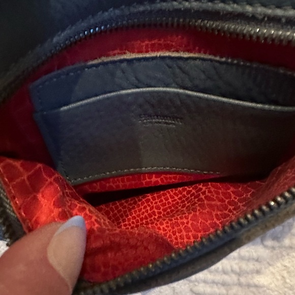 Hammit Blue and Leather Crossbody Bag - Picture 3 of 6